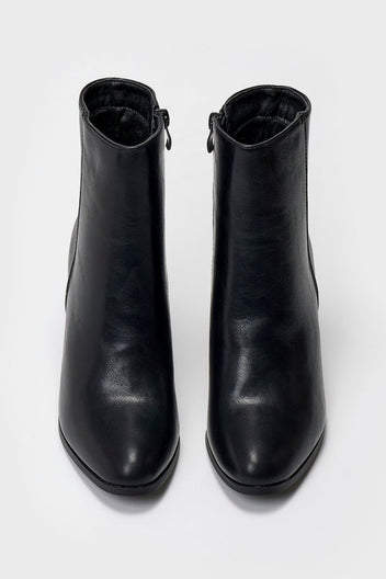 Round - Toe Ankle Boots with Block Heel - Black Matte - thefashionproject.gr - BOTEGGA 22