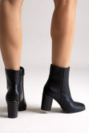 Round - Toe Ankle Boots with Block Heel - Black Matte - thefashionproject.gr - BOTEGGA 22
