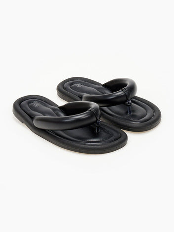 Σαγιονάρες με puffed σχέδιο - Μαύρο - thefashionproject.gr - The Fashion Project