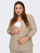 Σακάκι με λινό plus size CARMAKOMA 15280239 - Άμμου - thefashionproject.gr - CARMAKOMA