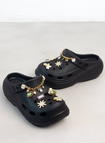 Σαμπό με διακοσμητικά και αλυσίδα - Μαύρο - thefashionproject.gr - The Fashion Project