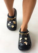 Σαμπό με διακοσμητικά και αλυσίδα - Μαύρο - thefashionproject.gr - The Fashion Project