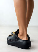 Σαμπό με διακοσμητικά και αλυσίδα - Μαύρο - thefashionproject.gr - The Fashion Project