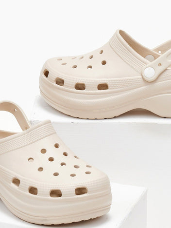 Σαμπό με ψηλή σόλα - Μπεζ - thefashionproject.gr - The Fashion Project