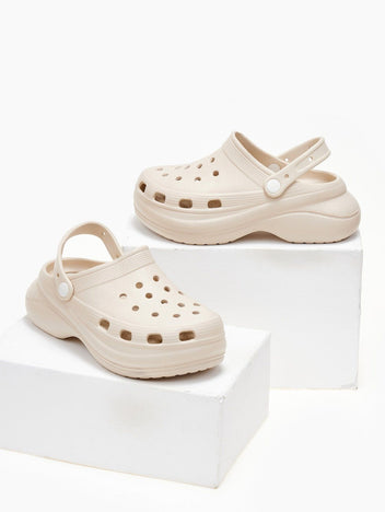 Σαμπό με ψηλή σόλα - Μπεζ - thefashionproject.gr - The Fashion Project