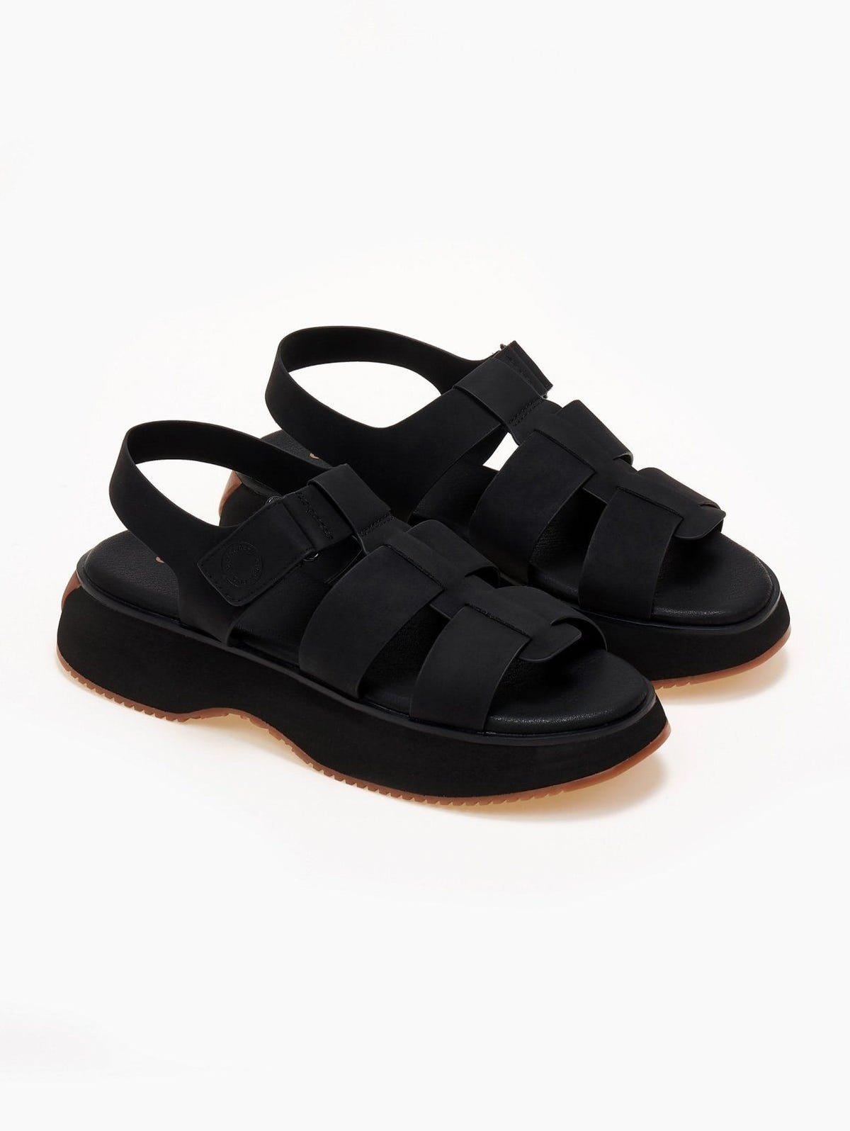 Σανάλια sporty με φαρδιά φάσα GIOSEPPO - Μαύρο - thefashionproject.gr - GIOSEPPO