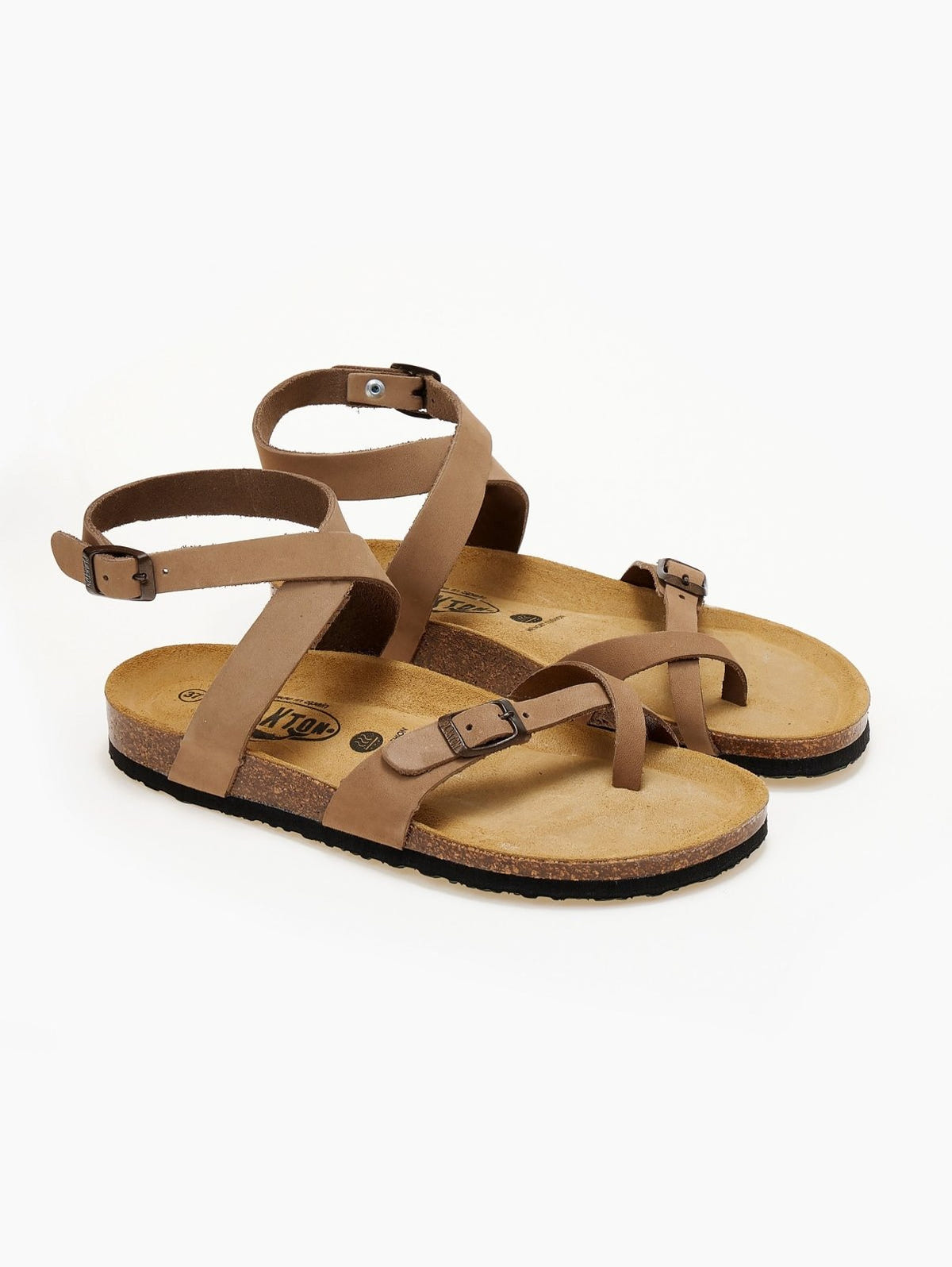 Σανδάλια ανατομικά από nubuck δέρμα Plakton 181204 - Μπεζ - thefashionproject.gr - Plakton