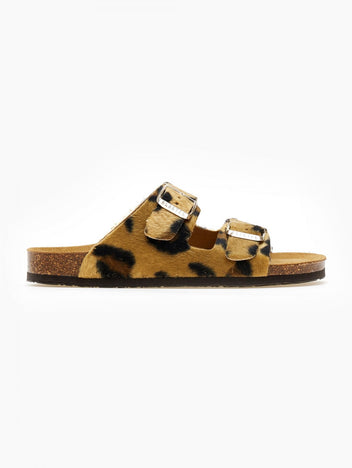 Σανδάλια ανατομικά από συνθετικό ponyskin Plakton 180010 - Animal - thefashionproject.gr - Plakton