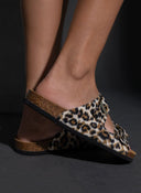 Σανδάλια ανατομικά από συνθετικό ponyskin Plakton 180010 - Leopard - thefashionproject.gr - Plakton