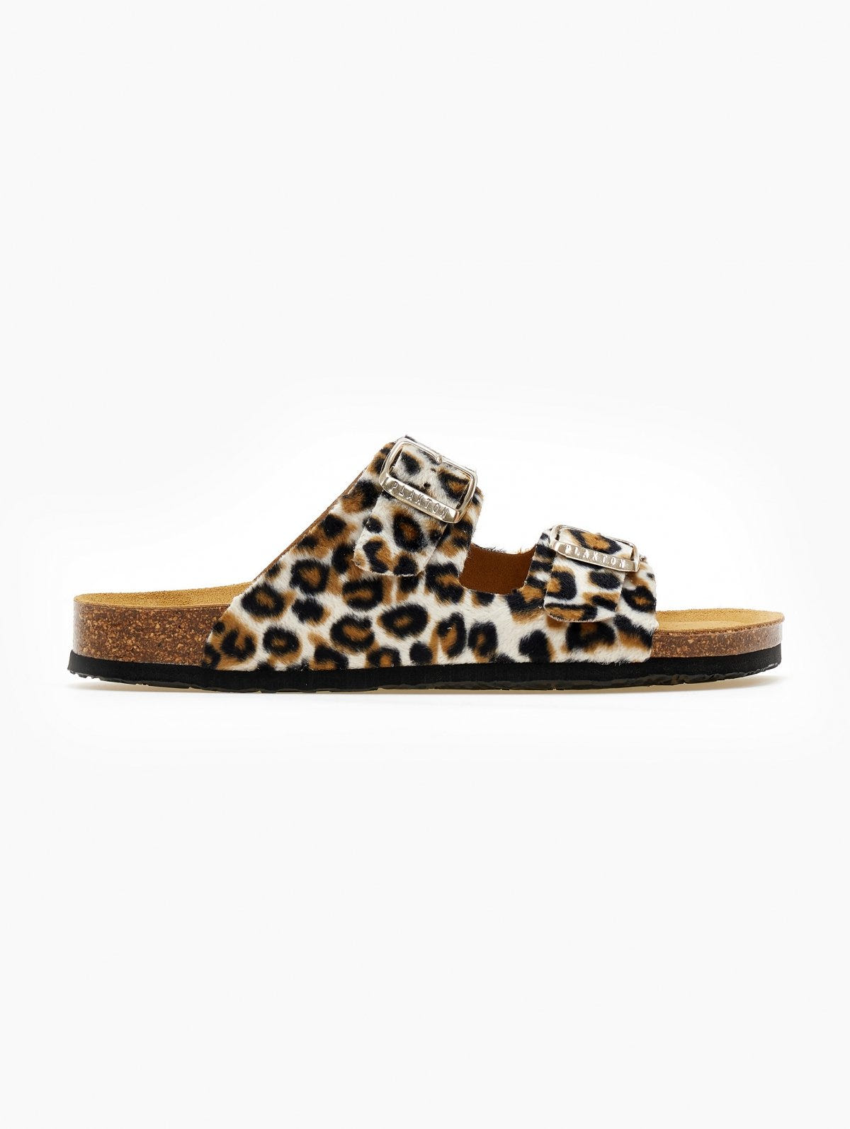 Σανδάλια ανατομικά από συνθετικό ponyskin Plakton 180010 - Leopard - thefashionproject.gr - Plakton