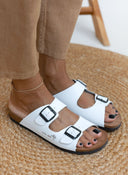 Σανδάλια ανατομικά δερμάτινα Interbios - Λευκό - thefashionproject.gr - Inter - Bios