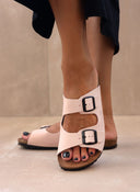 Σανδάλια ανατομικά δερμάτινα Interbios - Ροζ - thefashionproject.gr - Inter - Bios