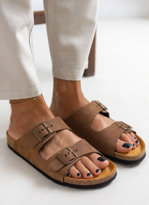Leather Anatomical Sandals - Tan