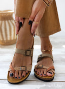 Σανδάλια ανατομικά δερμάτινα Plakton 181032 - Λαδί - thefashionproject.gr - Plakton