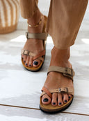 Σανδάλια ανατομικά δερμάτινα Plakton 181032 - Λαδί - thefashionproject.gr - Plakton