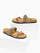 Σανδάλια ανατομικά δερμάτινα Plakton 181032 - Λαδί - thefashionproject.gr - Plakton