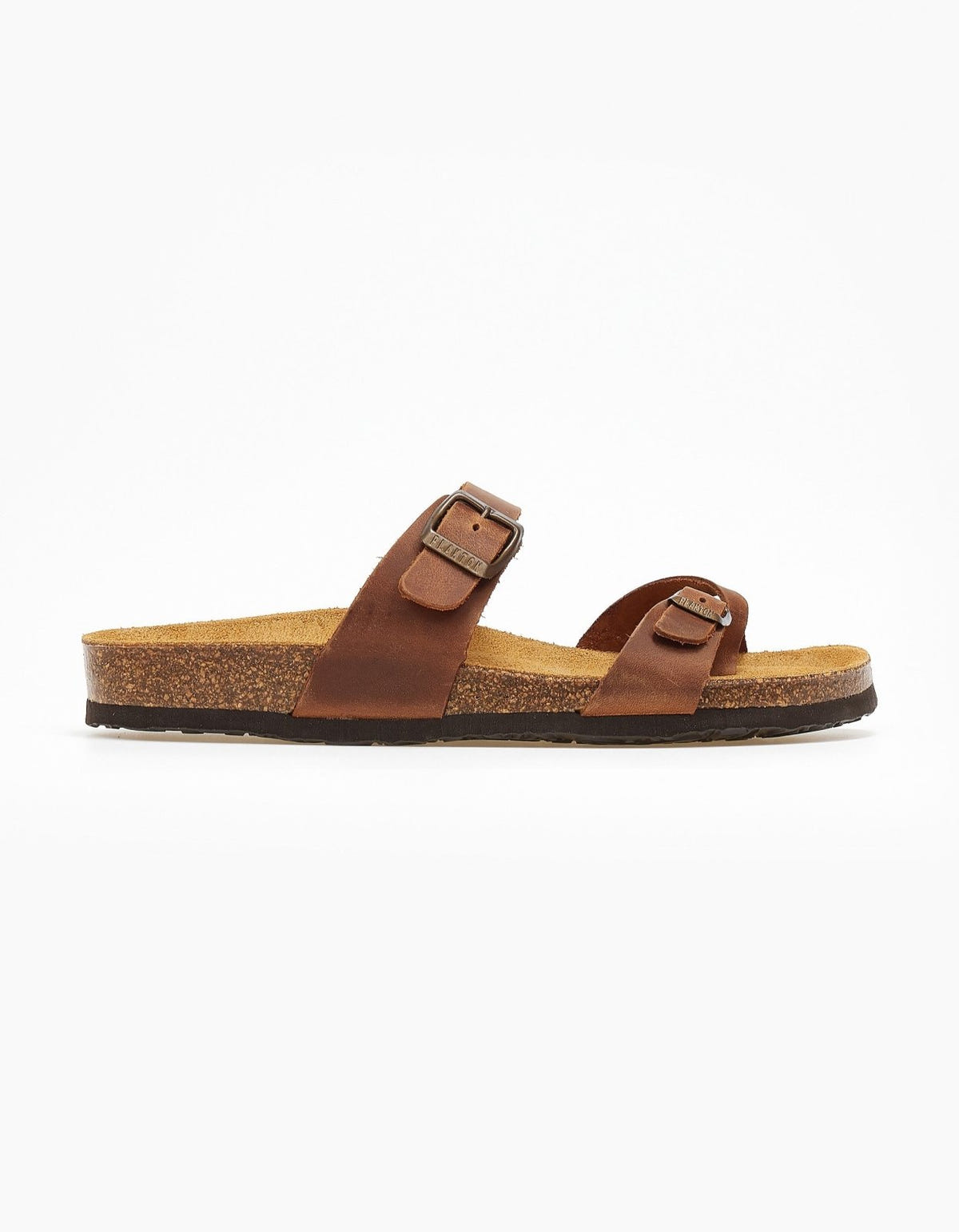 Σανδάλια ανατομικά δερμάτινα Plakton 181032 - Ταμπά - thefashionproject.gr - Plakton