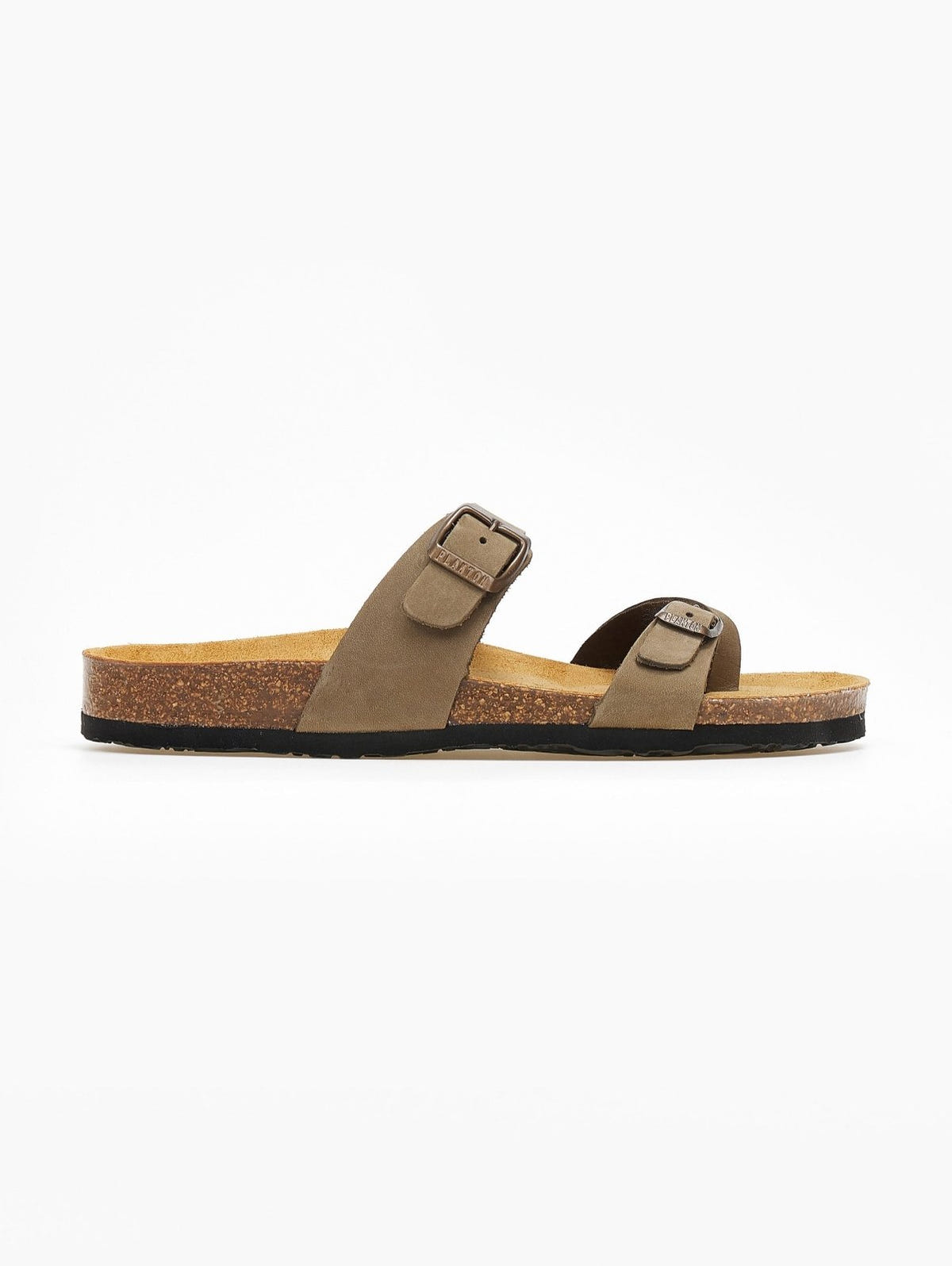 Σανδάλια ανατομικά δερμάτινα Plakton 181032 - Χακί - thefashionproject.gr - Plakton