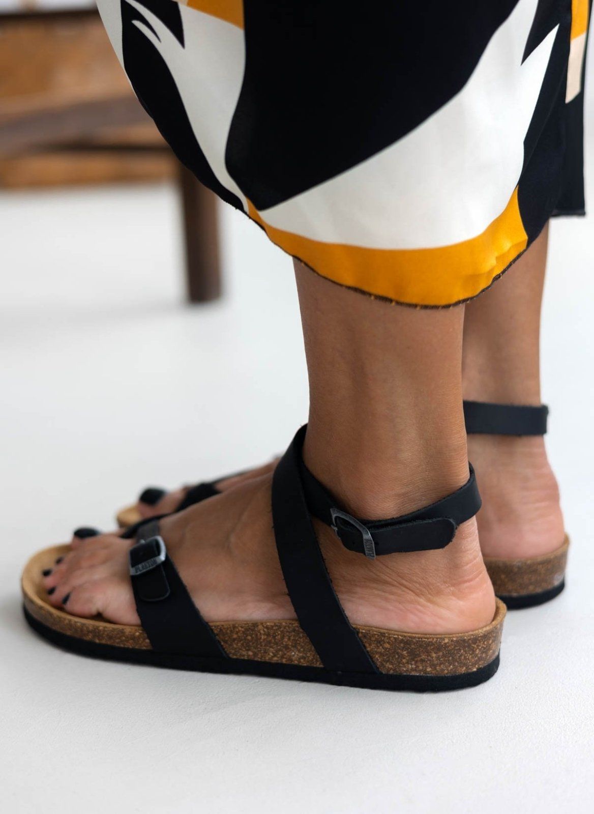 Σανδάλια ανατομικά δερμάτινα Plakton 181204 - Μαύρο - thefashionproject.gr - Plakton