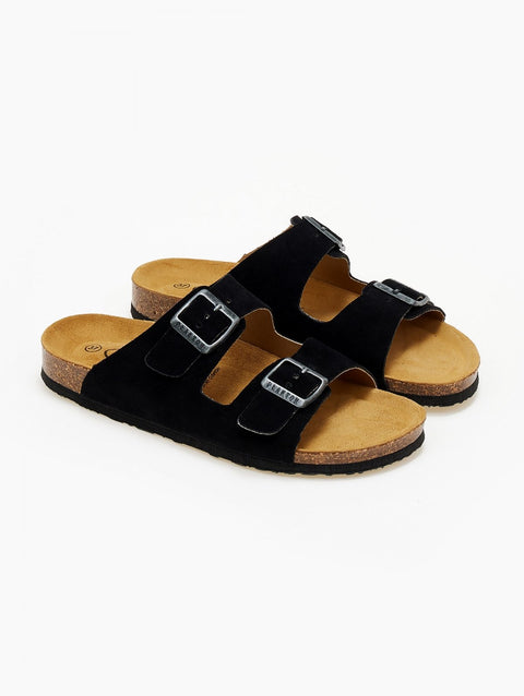Anatomic Suede Sandals - Black