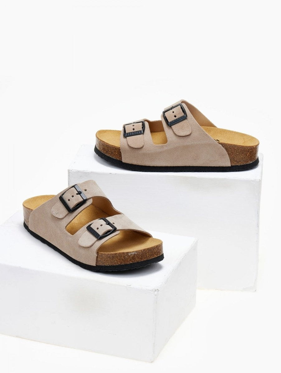 Σανδάλια ανατομικά καστόρινα Plakton 340010 - Άμμου - thefashionproject.gr - Plakton