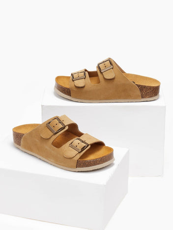 Σανδάλια ανατομικά καστόρινα Plakton 340010 - Κάμελ - thefashionproject.gr - Plakton