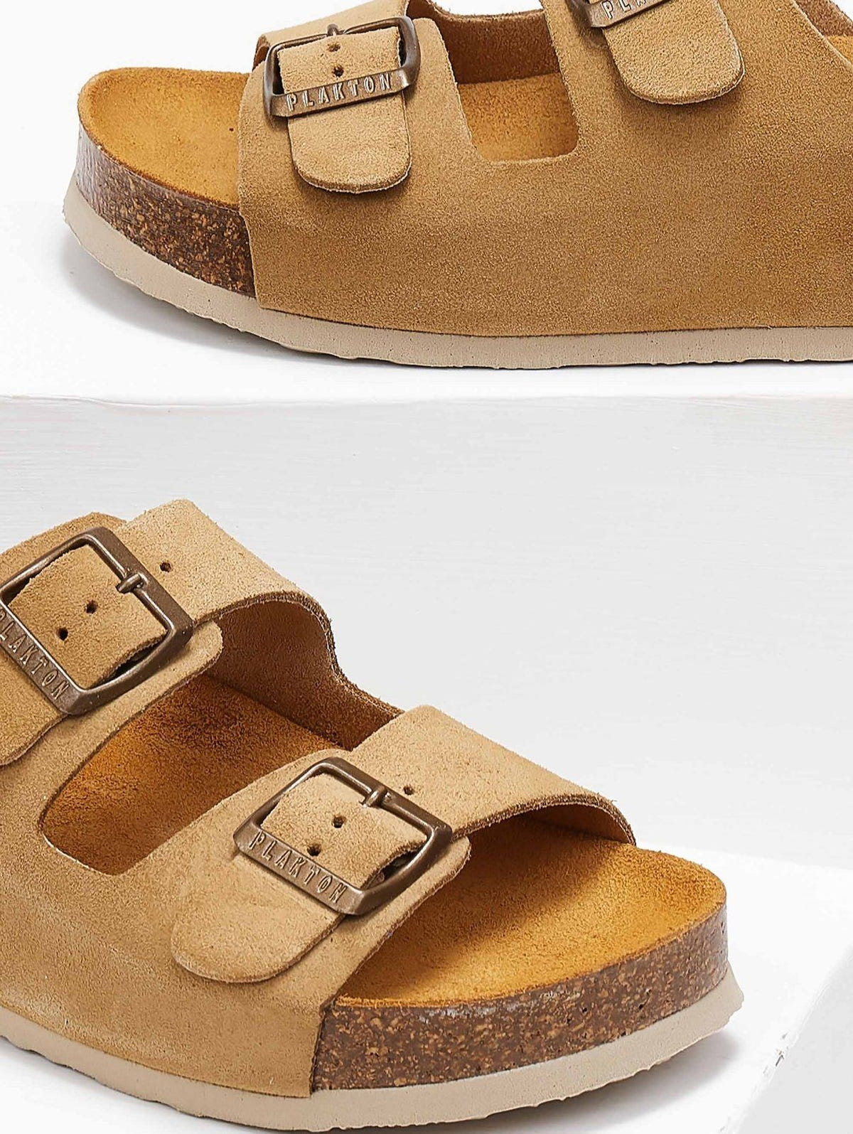 Σανδάλια ανατομικά καστόρινα Plakton 340010 - Κάμελ - thefashionproject.gr - Plakton