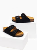 Σανδάλια ανατομικά καστόρινα Plakton 340010 - Μαύρο - thefashionproject.gr - Plakton