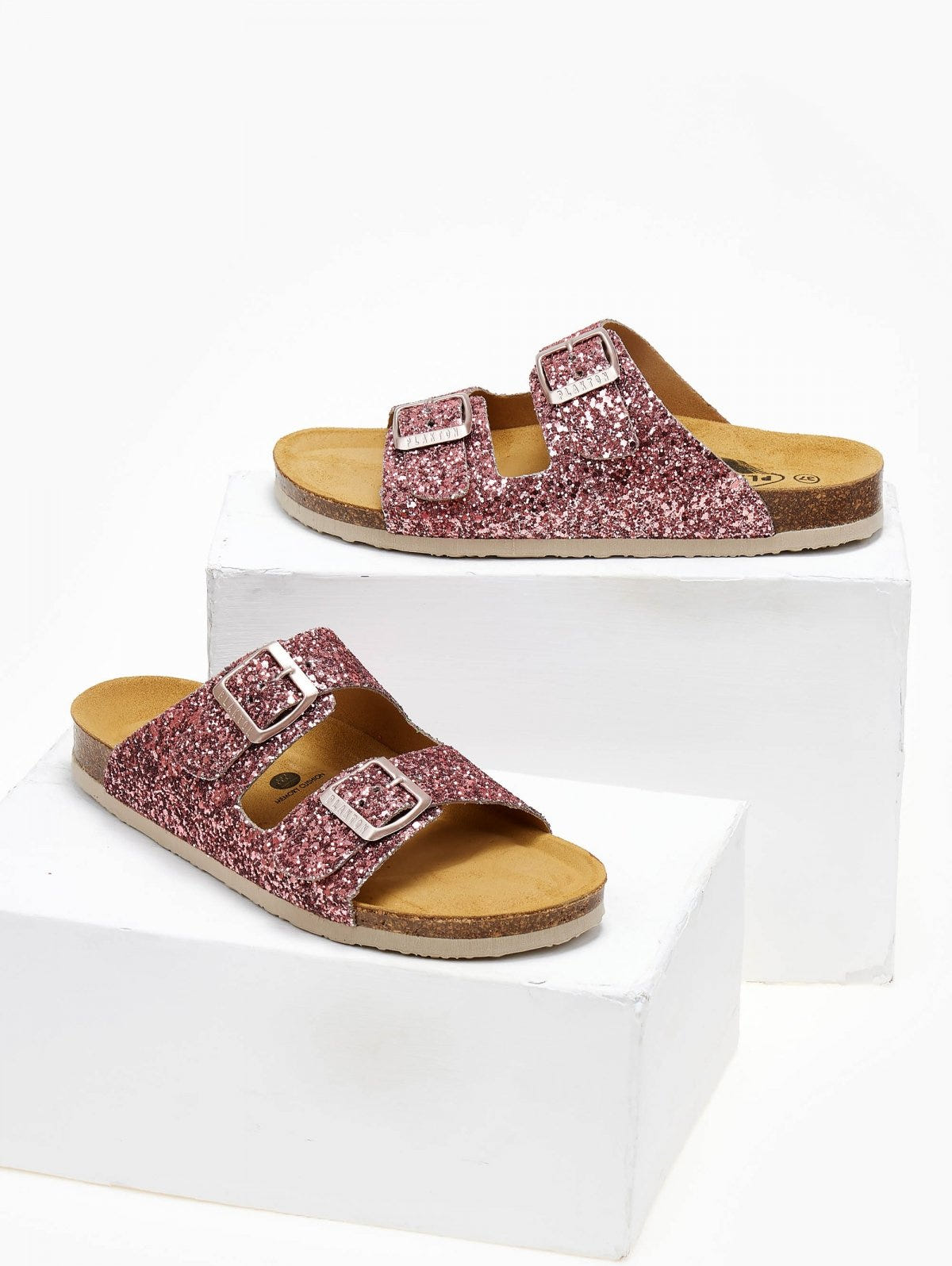 Σανδάλια ανατομικά με glitter Plakton 180010 - Ροζ - thefashionproject.gr - Plakton
