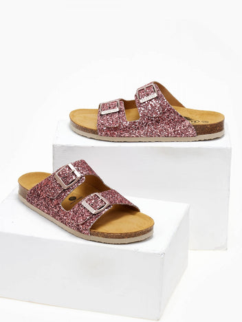 Σανδάλια ανατομικά με glitter Plakton 180010 - Ροζ - thefashionproject.gr - Plakton