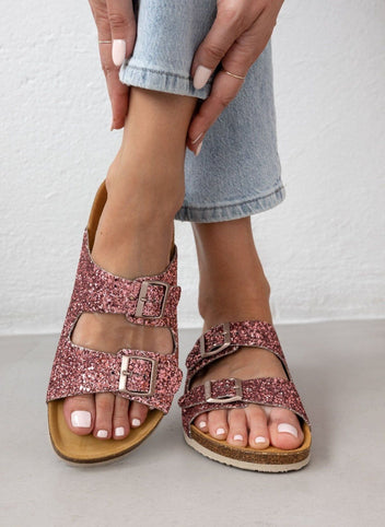 Σανδάλια ανατομικά με glitter Plakton 180010 - Ροζ - thefashionproject.gr - Plakton