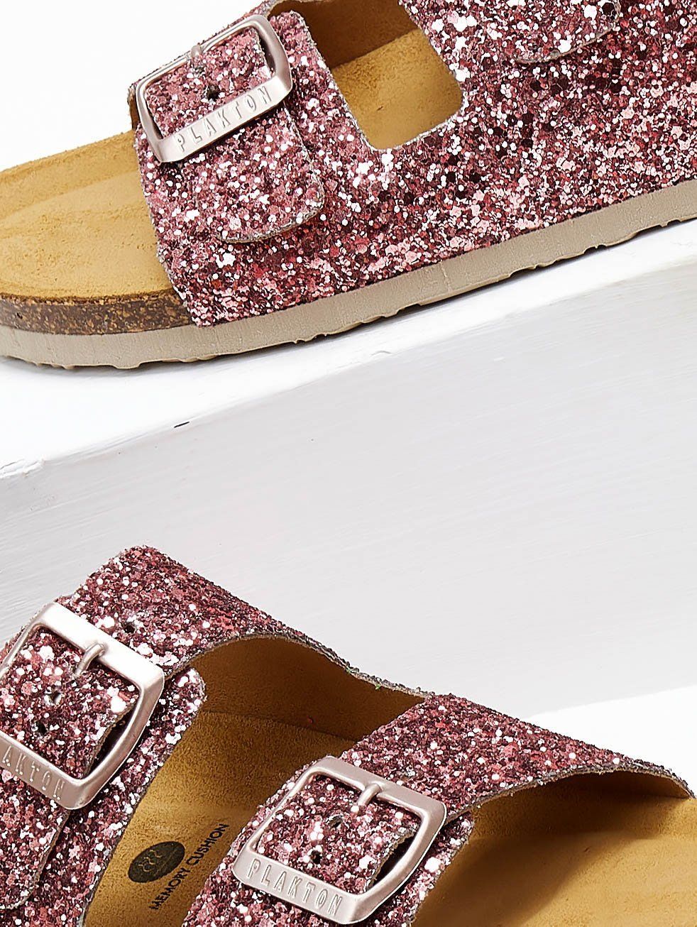 Σανδάλια ανατομικά με glitter Plakton 180010 - Ροζ - thefashionproject.gr - Plakton