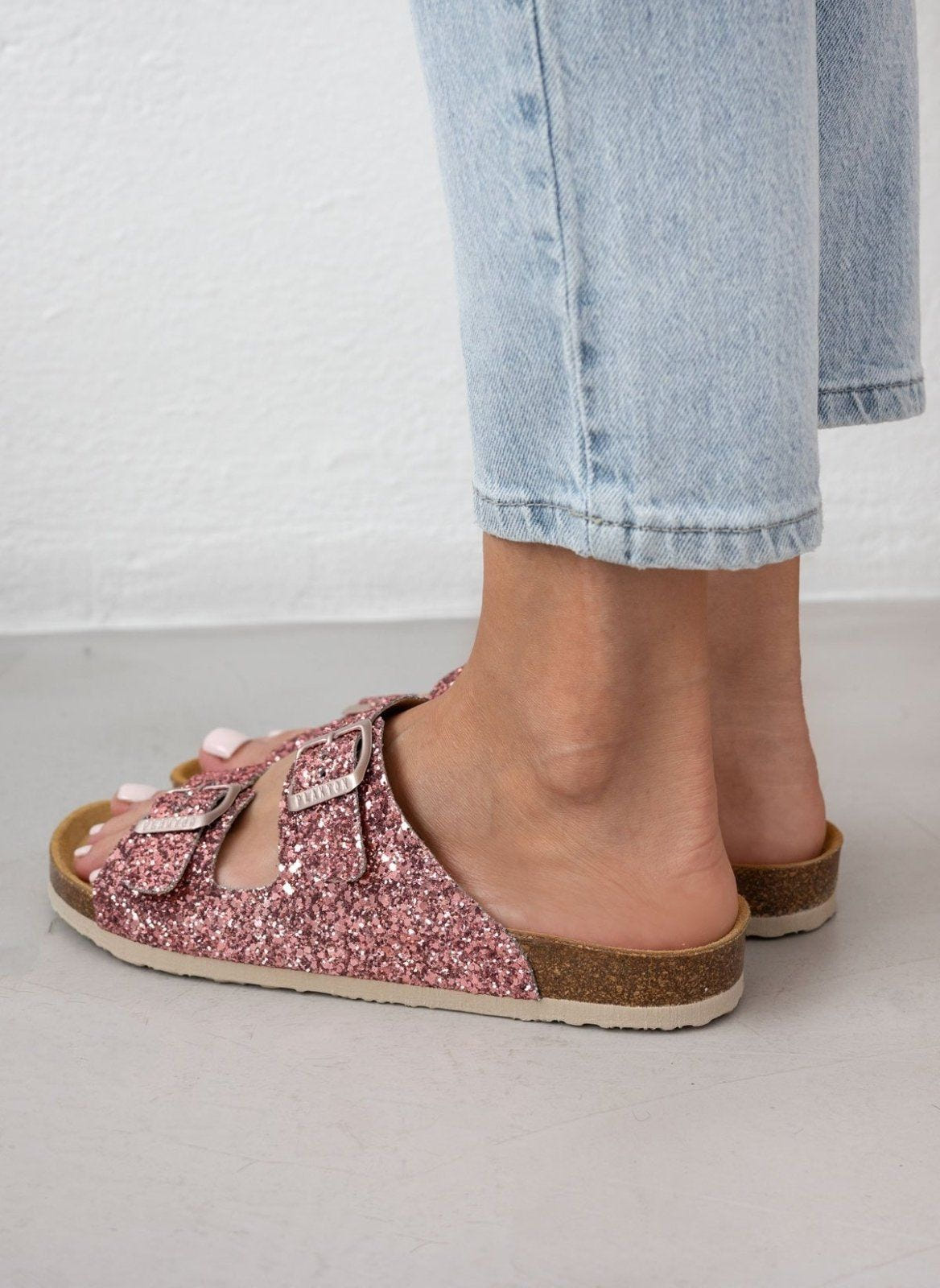 Σανδάλια ανατομικά με glitter Plakton 180010 - Ροζ - thefashionproject.gr - Plakton