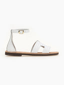 Σανδάλια ankle strap με ανάγλυφο σχέδιο estil - Λευκό - thefashionproject.gr - Estil