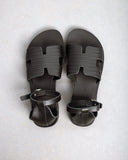 Σανδάλια ankle strap με ανάγλυφο σχέδιο estil - Μαύρο - thefashionproject.gr - Estil