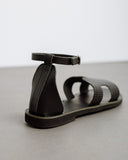 Σανδάλια ankle strap με ανάγλυφο σχέδιο estil - Μαύρο - thefashionproject.gr - Estil