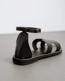 Σανδάλια ankle strap με ανάγλυφο σχέδιο estil - Μαύρο - thefashionproject.gr - Estil