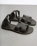 Σανδάλια ankle strap με ανάγλυφο σχέδιο estil - Μαύρο - thefashionproject.gr - Estil