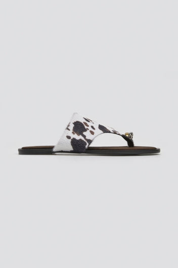Σανδάλια από συνθετικό ponyskin Corina - Καφέ - thefashionproject.gr - CORINA