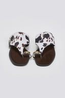 Σανδάλια από συνθετικό ponyskin Corina - Καφέ - thefashionproject.gr - CORINA