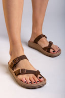 Σανδάλια comfort δερμάτινα CATERINA FANTASY SANDALS - Τάουπε - thefashionproject.gr - FANTASY SANDALS