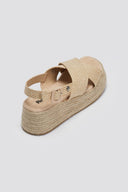 Σανδάλια crossover από ψάθα Refresh 172666 - Μπεζ - thefashionproject.gr - Refresh