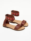 Σανδάλια δερμάτινα boho με φερμουάρ Estil - Ταμπά - thefashionproject.gr - Estil