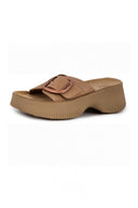 Σανδάλια δερμάτινα comfort BEATRICE FANTASY SANDALS - Μπεζ - thefashionproject.gr - FANTASY SANDALS