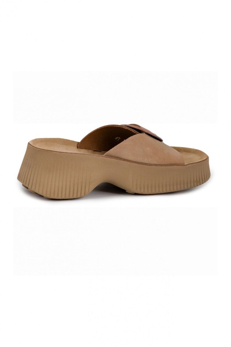 Σανδάλια δερμάτινα comfort BEATRICE FANTASY SANDALS - Μπεζ - thefashionproject.gr - FANTASY SANDALS