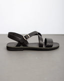 Σανδάλια δερμάτινα crossover estil - Μαύρο - thefashionproject.gr - Estil