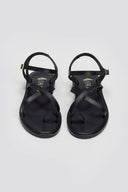 Σανδάλια δερμάτινα crossover Iris Sandals - Μαύρο - thefashionproject.gr - IRIS