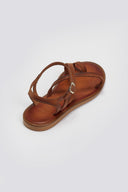 Σανδάλια δερμάτινα crossover Iris Sandals - Ταμπά - thefashionproject.gr - IRIS
