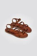 Σανδάλια δερμάτινα crossover Iris Sandals - Ταμπά - thefashionproject.gr - IRIS