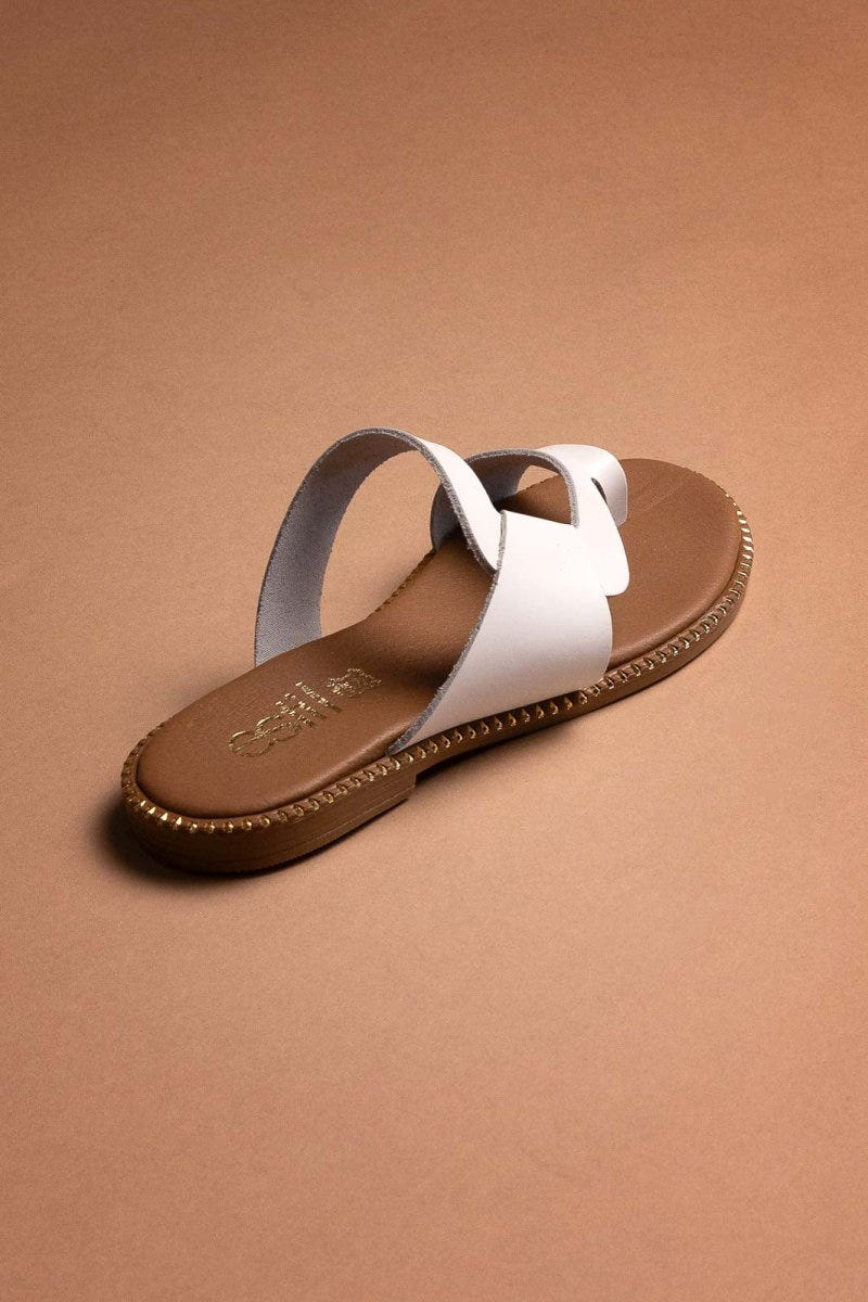 Σανδάλια δερμάτινα Estil - Λευκό - thefashionproject.gr - Estil